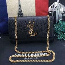 New YSL Chain Bag 24cm Cuir Caviar Noir