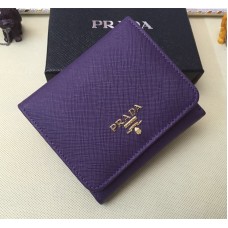 Prada 1M0176 Portefeuilles en Cuir Saffiano en Violet