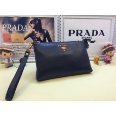 Pochette en cuir pour hommes Prada 3311 Noir