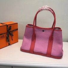 Hermes Garden Party 36cm Sac à main en cuir Rose Pastèque Rouge
