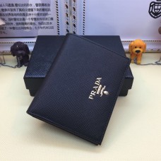 Prada 1M0204 Petit Portefeuille Bifold Cuir Saffiano Noir
