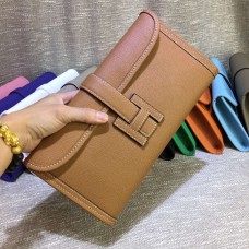 Pochette Hermes Epsom en cuir Jige 29cm Marron