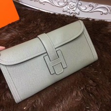 Pochette Hermes Epsom en cuir Jige 29cm Gris