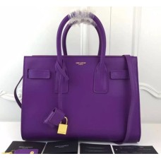 Sacs fourre-tout violets en cuir de vache YSL Downtown