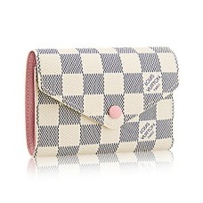 Portefeuille Louis Vuitton Victorine N64022 Toile Damier Azur