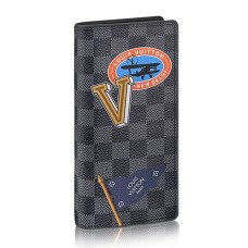 Louis Vuitton Brazza Wallet N64438 Damier Graphite Autocollants