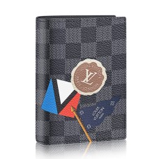 Housse de passeport Louis Vuitton N61701 Toile Damier Graphite