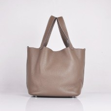 Hermes cuir de veau 8616 sac à main gris foncé