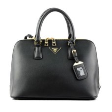 Sac cabas Prada 0812 noir à motif croix
