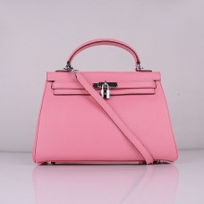 Hermes Kelly 32cm Togo cuir 6108 rose cerise argent