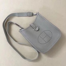 Hermès Mini Sac Evelyne TPM Gris Clair