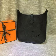 Hermes Evelyne III Togo Sac à bandoulière en cuir noir