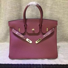 Hermes Birkin 30cm Togo en cuir Sac à main bordeaux or