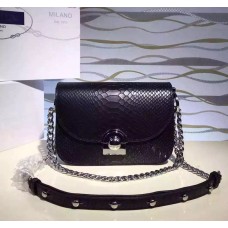 Prada Arcade Sac Serpent Cuir Noir