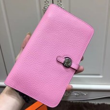 Hermes Dogon Portefeuille Togo Cuir H001 Rose
