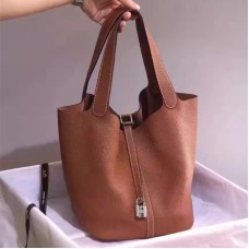 Hermes Picotin Serrure Togo Cuir Camel