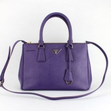 Sac Prada Galleria 1801 Cuir Saffiano 30cm Violet