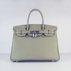 Hermes Birkin 30cm Togo en cuir Sacs à main gris foncé argent