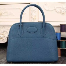 Sac Hermes Bolide 31cm Togo Cuir Bleu