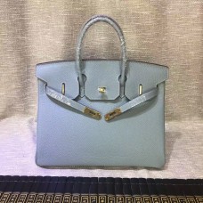 Hermes Birkin 30cm Togo en cuir Sacs à main Bleu Lin Or