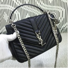 Sac à chaîne Saint Laurent à poignée supérieure Noir