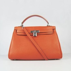 Hermes Kelly 32cm Togo cuir 6108 orange argent
