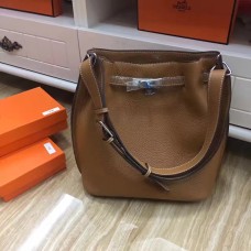 Hermes So Kelly 28cm Sac à Bandoulière Togo Cuir Camel Argent