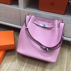 Hermes So Kelly 28cm Togo Sac à bandoulière en cuir rose argent