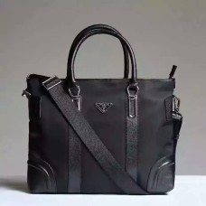 Sac fourre-tout en toile Prada pour hommes 0012 Noir
