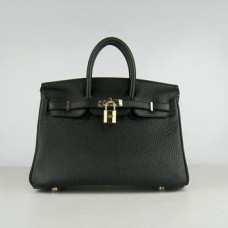 Hermes Birkin 25cm Sac à main 6068 noir doré