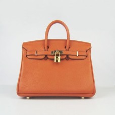 Hermes Birkin 25cm Sac à main 6068 orange doré