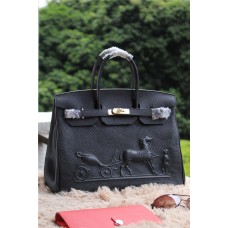 Hermes Birkin Cheval Togo Cuir Noir 35cm