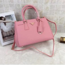 Sac Prada Galleria 1801 Cuir Saffiano 30cm Rose