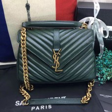 Sac à bandoulière YSL Top Handle 24cm Vert Or