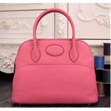Sac Hermes Bolide 31cm Togo en cuir rose