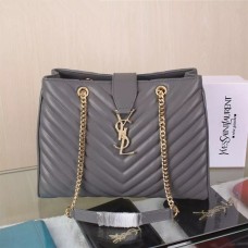 Sac Shopping Monogram YSL Saint Laurent Gris