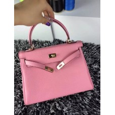 Hermes Kelly 25cm Togo Cuir Rose Or