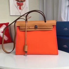 Hermes Herbag 31cm Sac en toile orange