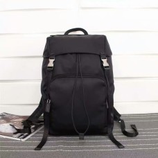 Sac à dos en toile Prada VZ135 Noir