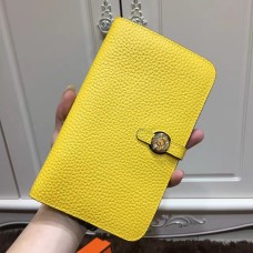 Hermes Dogon Portefeuille Togo Cuir H001 Jaune