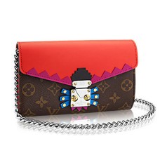 Louis Vuitton M61488 Chain Wallet Totem Toile Monogram