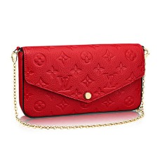 Louis Vuitton M64065 Pochette Felicie Chain Wallet Monogram Empreinte Cuir
