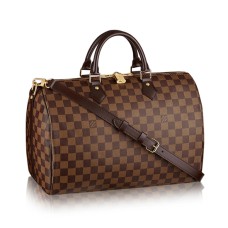 Louis Vuitton N41366 Speedy Bandouliere 35 Tote Bag Damier Ebene Toile