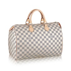 Sac cabas Louis Vuitton N41369 Speedy 35 Toile Damier Azur