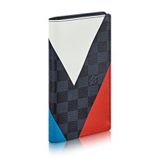Louis Vuitton N41593 Brazza Portefeuille Regatta Damier Cobalt Toile