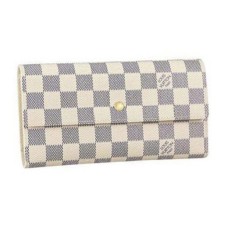 Louis Vuitton N61732 Porte Trésor International Portefeuille Damier Azur Toile