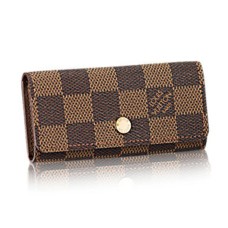 Louis Vuitton N62631 4 Porte Clés Damier Ebene Toile