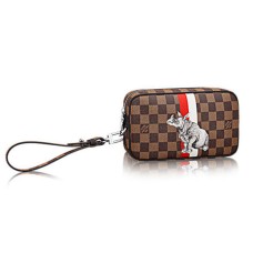 Louis Vuitton N63350 Pochette Volga Damier Ebène Toile