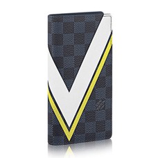 Louis Vuitton N64004 Brazza Portefeuille Damier Cobalt Toile